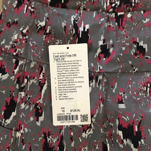 Lululemon fast & free tights, size 10 - Picture 2 of 4